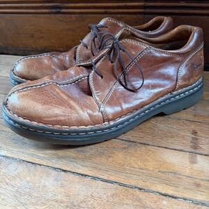 Dr. Martens 8B16 Brown Leather Oxfords Academia Split Toe Lace Up Men’s 10